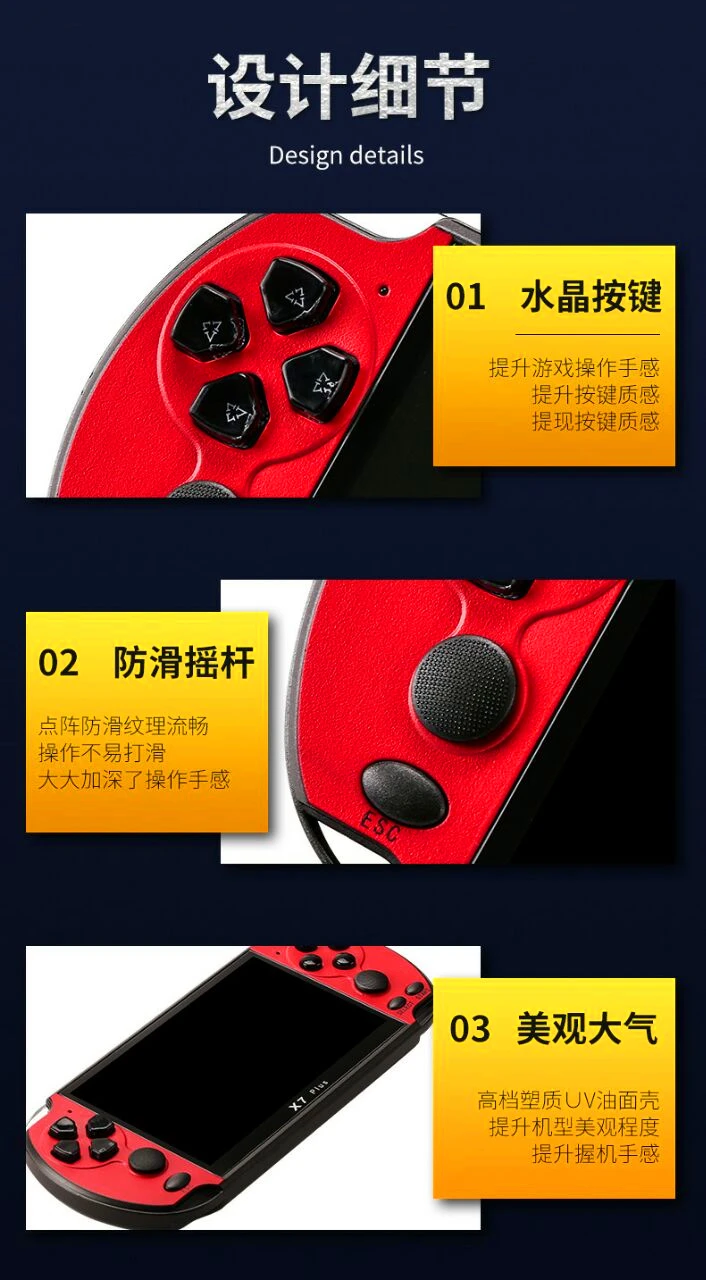 X7 Plus ручной MP5 Детские фильмы перезаряжаемая игровая консоль портативная двойная рокер камера lcd HD видео 8G музыка