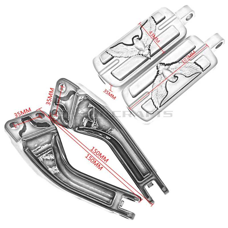 Пассажирские подножки, крепежные кронштейны для Harley Dyna Glide EFI FXDF FXDL FXDB FXDC FXD FLD FXDWG