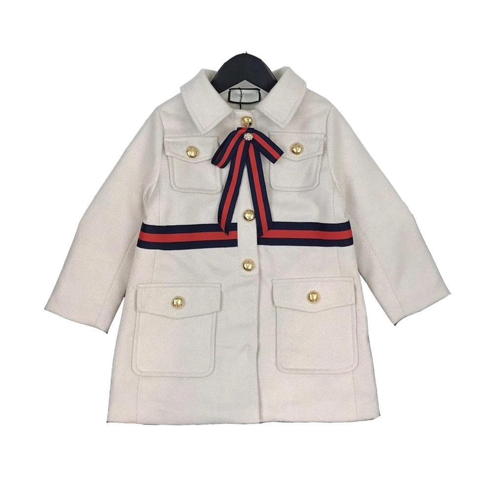 High quality New Grils Winter Coat Fashion Single Breasted White Kids Wool Coats Jacket Children Outerwear |