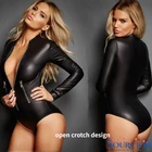 Сексуальное женское нижнее белье Sourcion, латексное боди, одежда для мотокросса, куртка, эротический костюм-кошка из искусственной кожи, сексуальные боди, костюмы