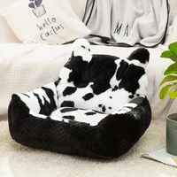 cute dogs bed super soft pet sofa thicken plush puppy cat kennel cushion stuffed sleeping mat keep warm dog house animal home