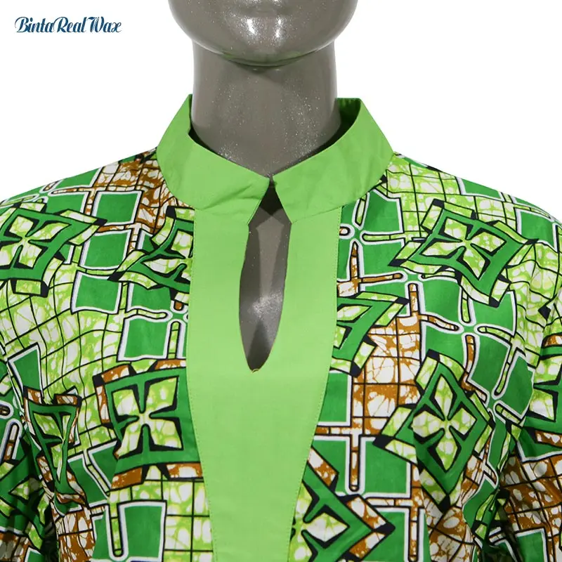 Новые длинные платья с Африканским принтом для женщин базин богатый 100% хлопок