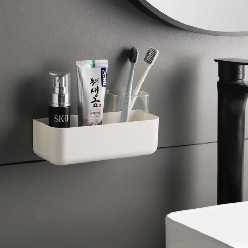 

Wall-hung Type Decorative Wall Shelf Sundries Storage Box Toothbrush Holder Cosmetic Storage Box Key Gadget Storage Rack Boxes