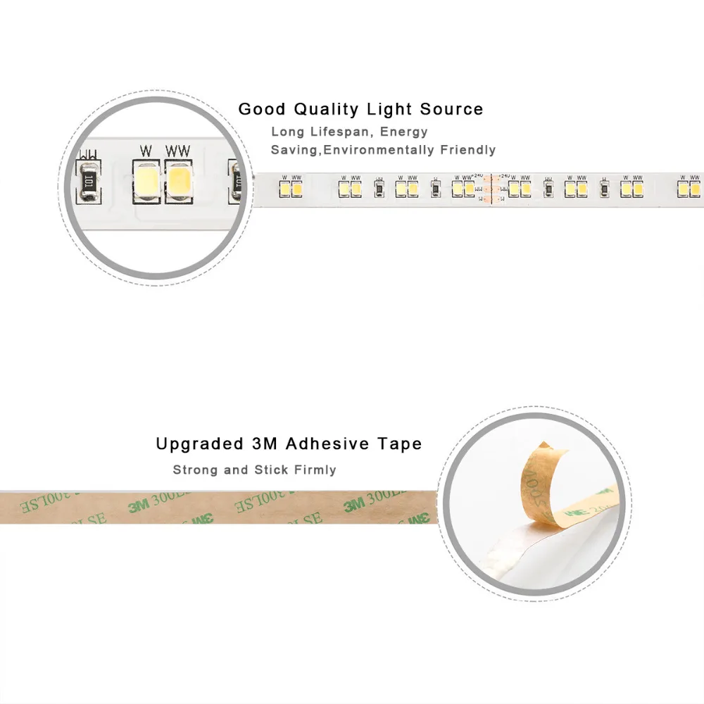 3528 2835 CW/WW двойной белый цвет с регулируемой температурой CCT 24 В Двухцветная