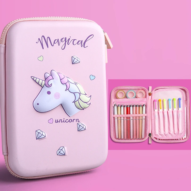 

Unicorn Pencil Cases Kawaii School Pencil Case Student Pencilcases Stationery Trousse Scolaire School Supplies Cute Pencil Box