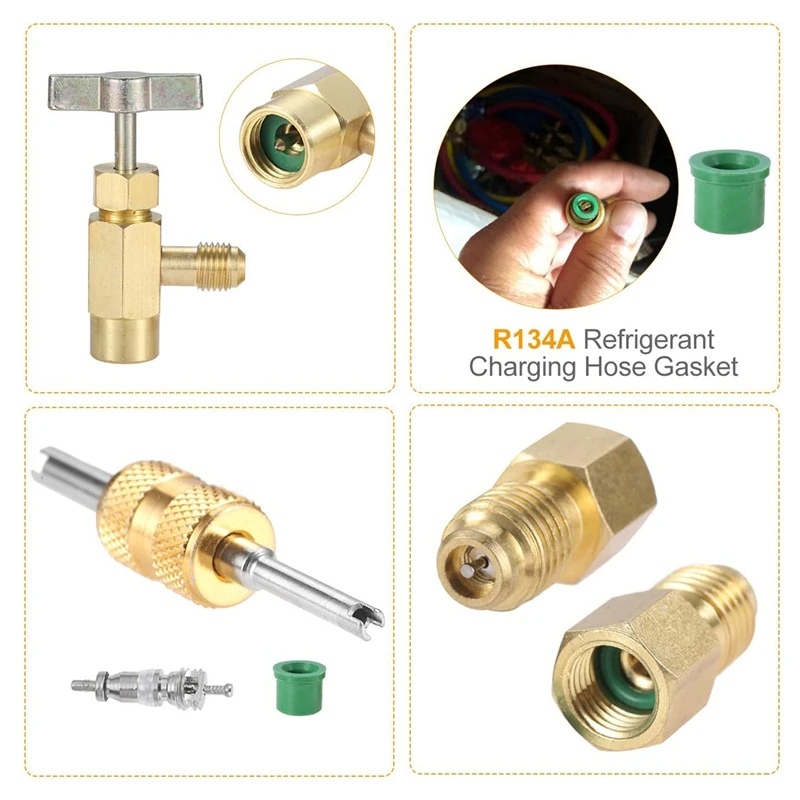 R134A Self-Sealing Can Tap Valve Refrigerant Dispenser Tool with Tank Adapter for 1/4 Inch and 1/2 AC Charging | Автомобили и