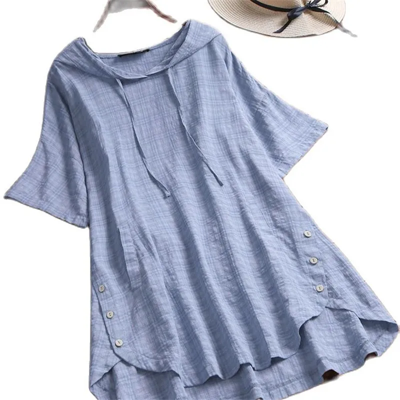 

Top 2021 spring summer new cotton hemp large women's loose fat mm short sleeve T-shirt for women woman fashion lady girl sexy