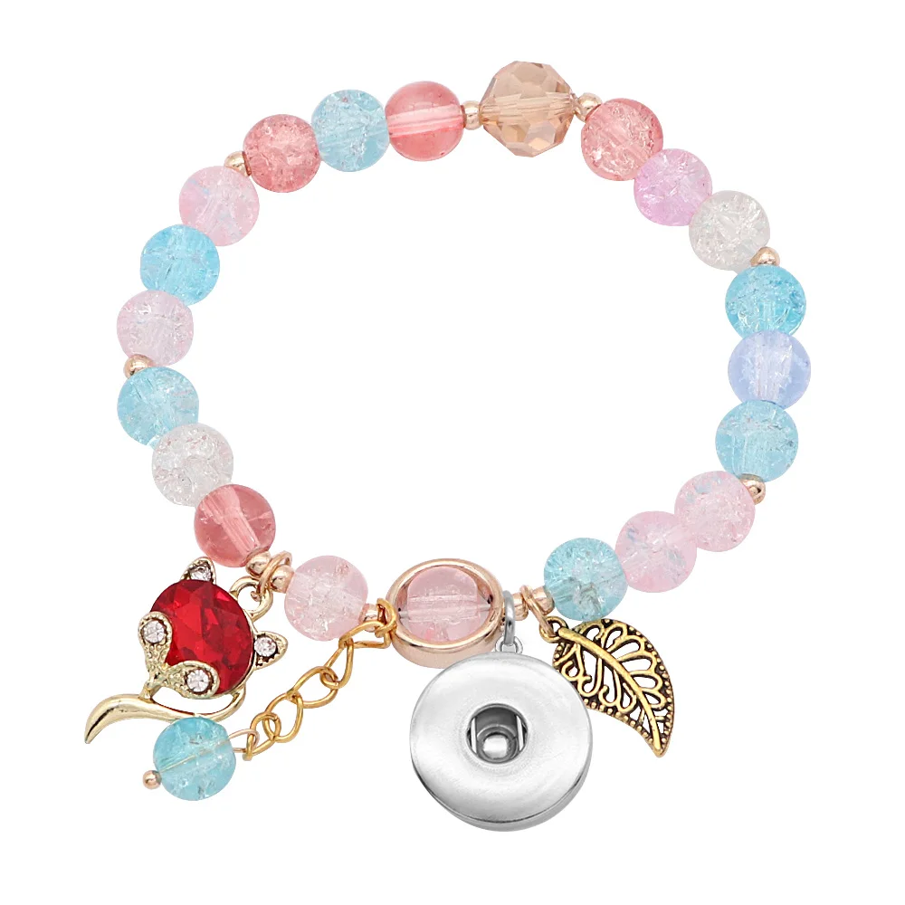 

Новый модный браслет с кнопками 18 мм DIY KB014