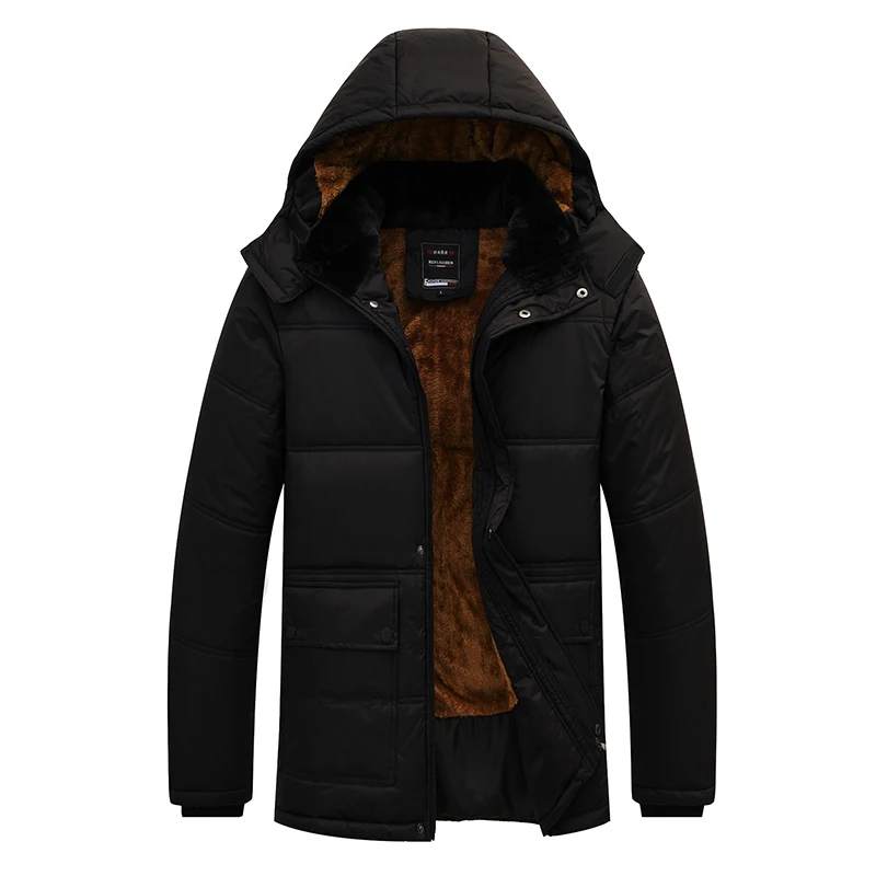 Новинка 2019 мужская куртка утепленные теплые зимние ветрозащитные куртки