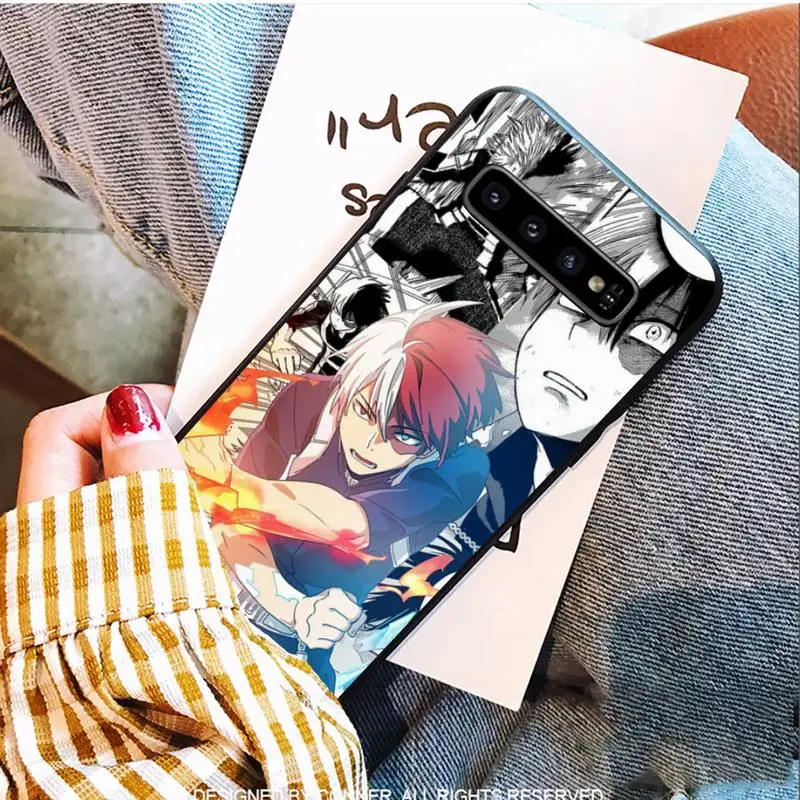 

My Hero Academia Black Soft Phone Cases For Samsung S9 10 20 Plus Note 9 10 10plus 20 Ultra A20 21s J7 Plus 8
