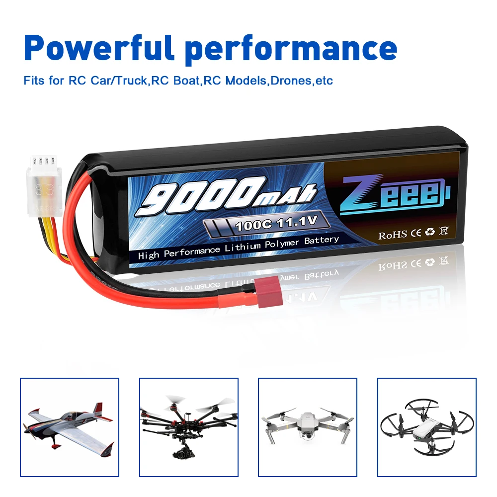 zeee 111 v 100c 9000mah 3s lipo батарея deans разъем с мета