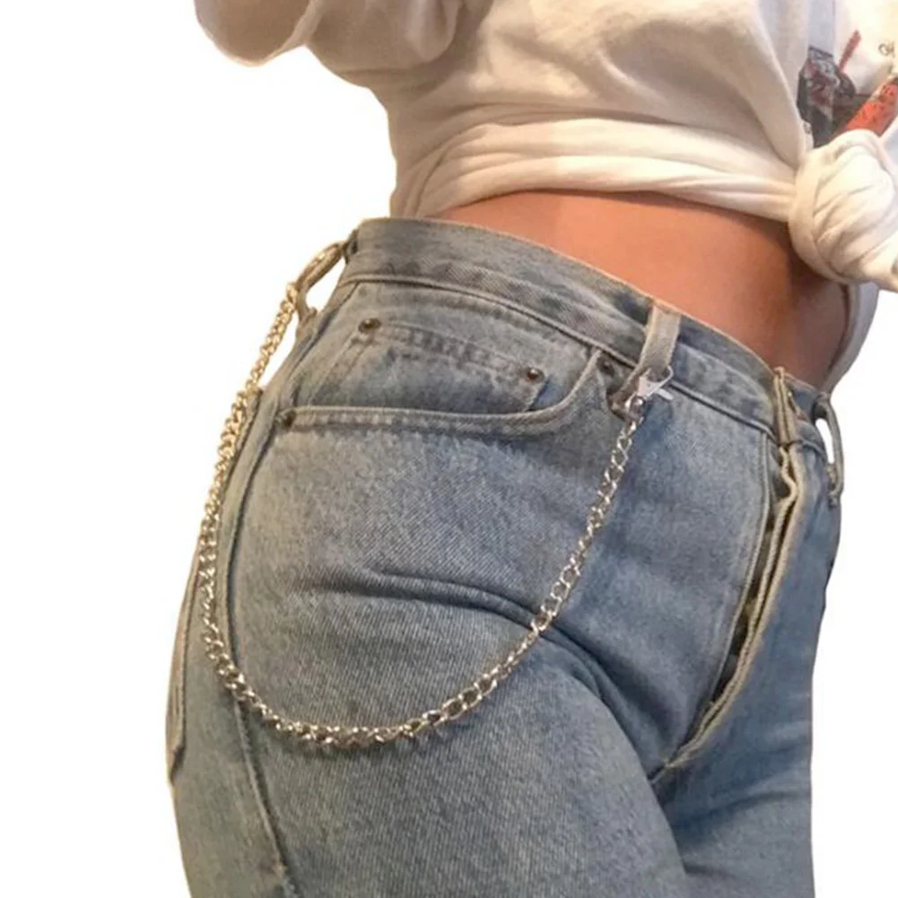 2020 длинный металлический кошелек ремень цепочка панк брюки джинсы брелок для