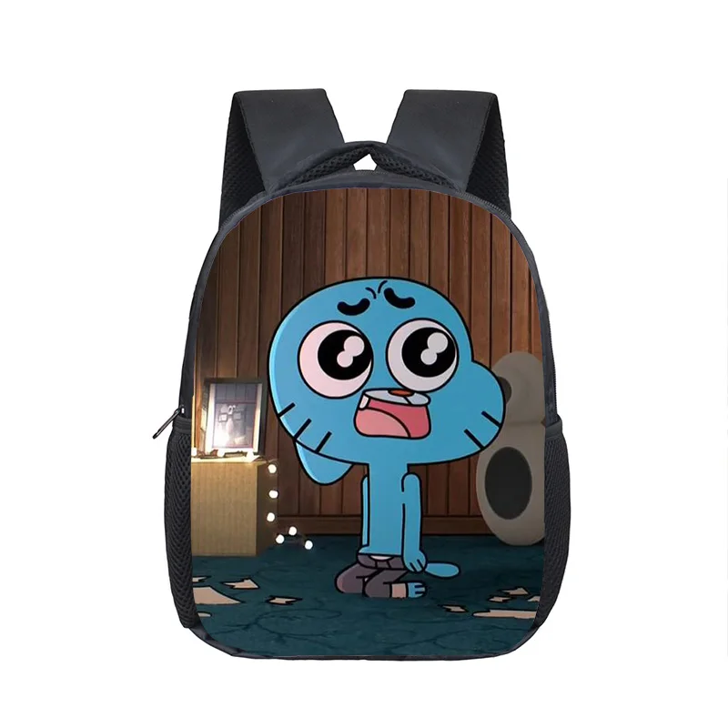 001 12 дюймов удивительный мир Gumball сумки для детского сада, школы книжные сумки Дети Малыш Детская сумка-рюкзак подарок - Цвет: 001