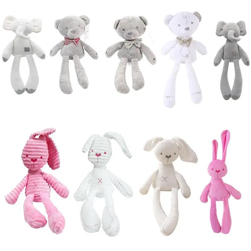 

Baby Sleep Comfort Stuffed Long-Legged Elephant Doll Sleeping Soothing Plush Toy Grey Elephant Doll Animals Comfort Doll Toys