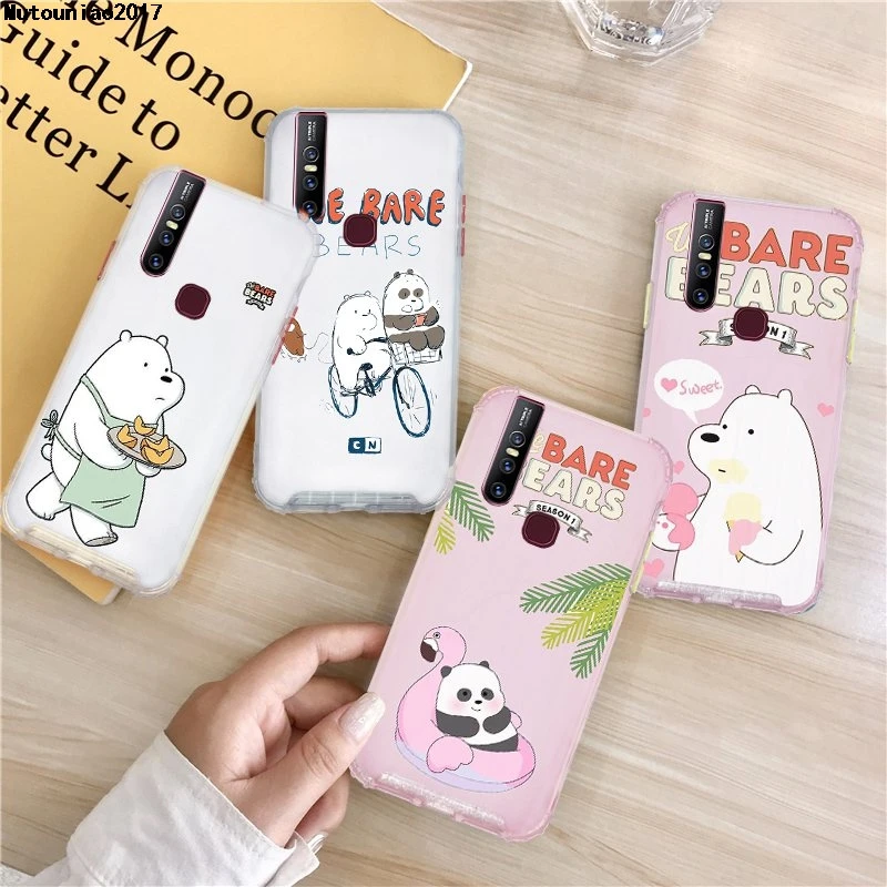 Чехол Bear 1 из мягкого силикона TPU для Vivo Y81 Y83 Y91 Y95 93 Y91i Y93 Y17 Y15 Y12 Y11 Y66 Y67 Y7S V5 S1 Lite Pro 2019 и т.д.