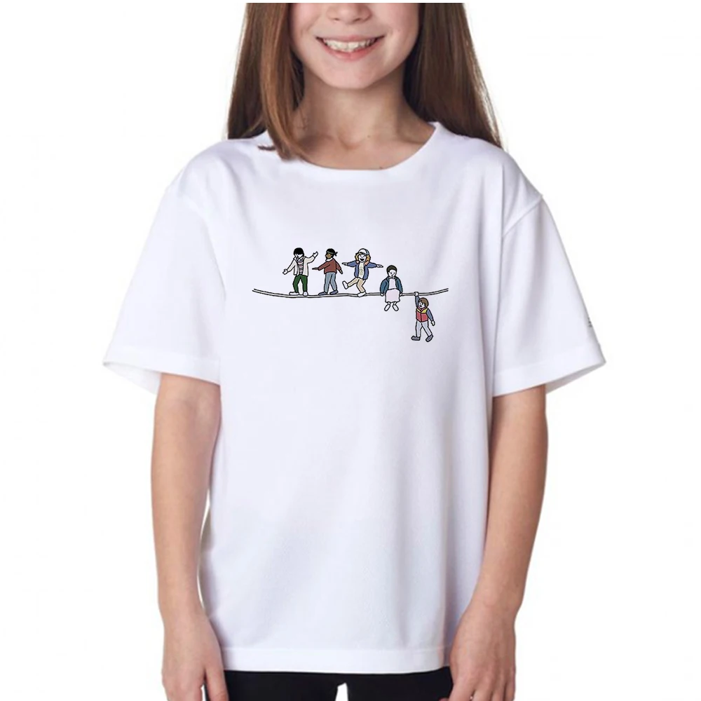 

Stranger Things Printed T-shirt Korean Trend Simplicity Cartoon Style Kids Tshirts Fashion Ulzzang Y2k Child Clothes Kpop Tops