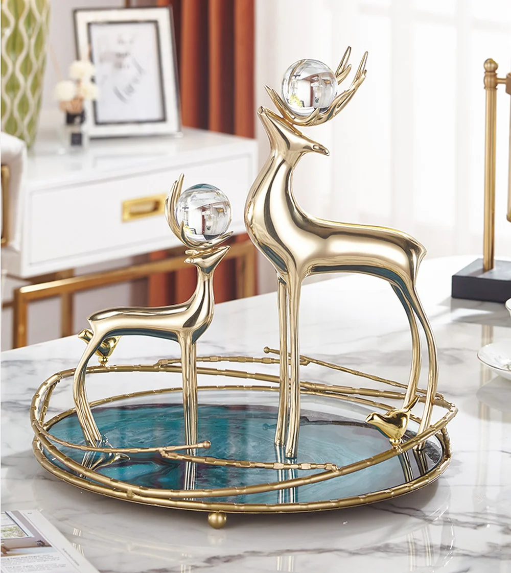 Светильник Роскошные аппаратные средства + Стекло лоток для хранения Спальня