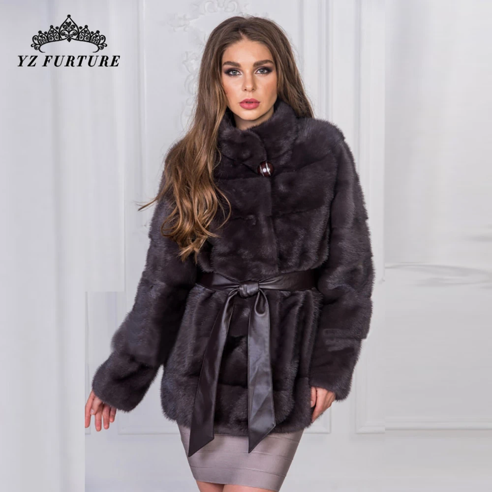 Новая куртка из натурального меха норки, пальто из натуральной норки, воротник-стойка 70 см, длина, женская зимняя теплая куртка, шуба из натуральной норки