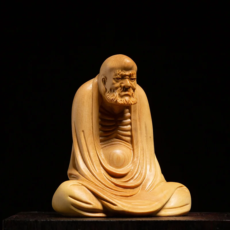 Резьба по дереву BODHIDHARMA статуя Будды ZEN DHARMA украшения из цельного дерева для дома