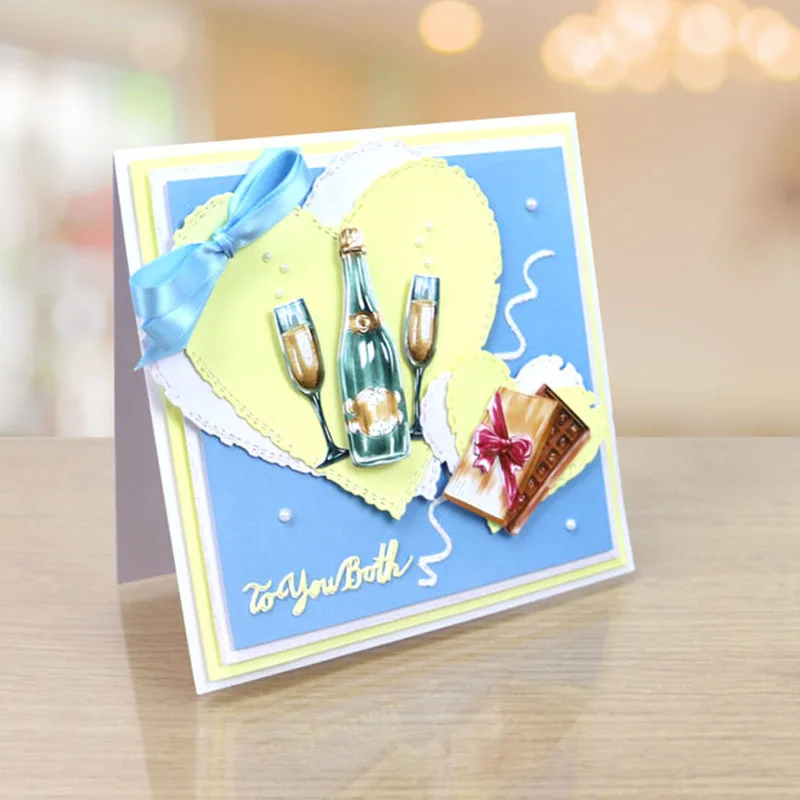 Металлические Вырубные штампы с блестящими пузырьками для скрапбукинга и