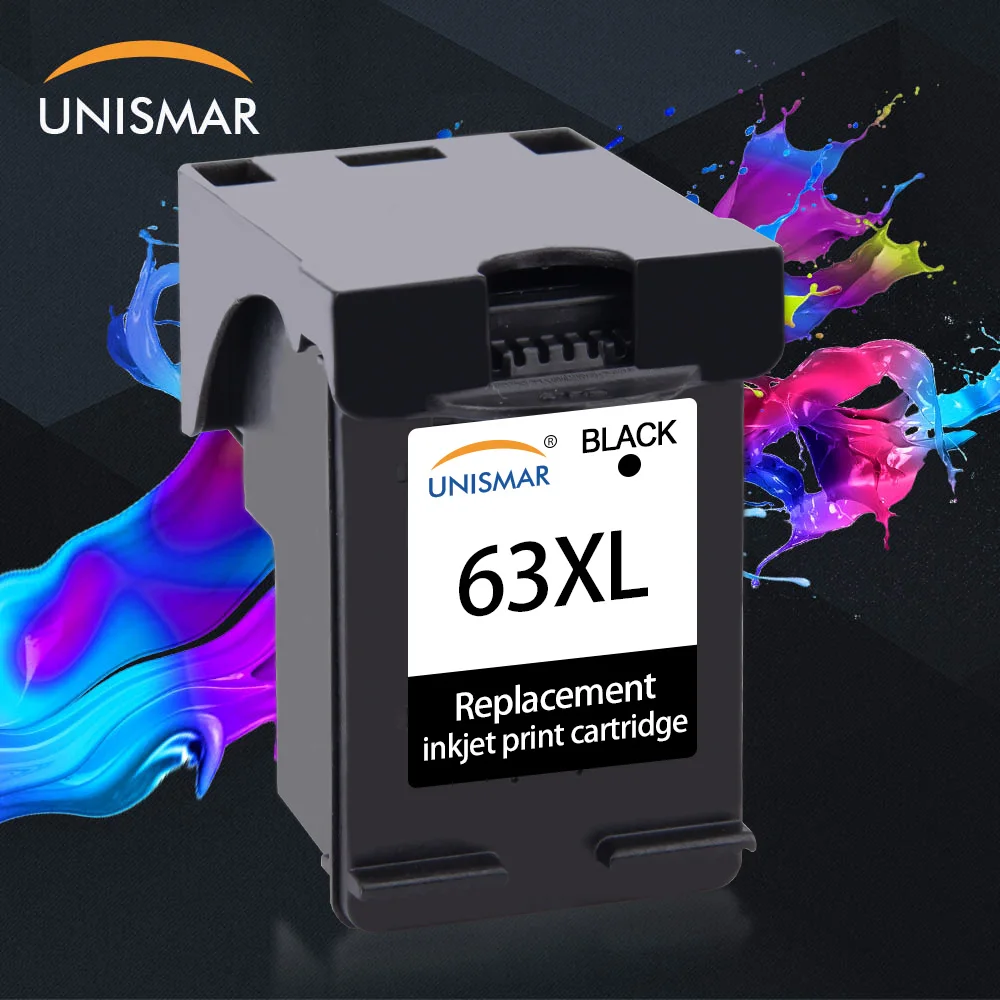 Unismar 63XL черная новая версия совместимый для HP 63 XL чернильный картридж Deskjet 1110 2130 2131