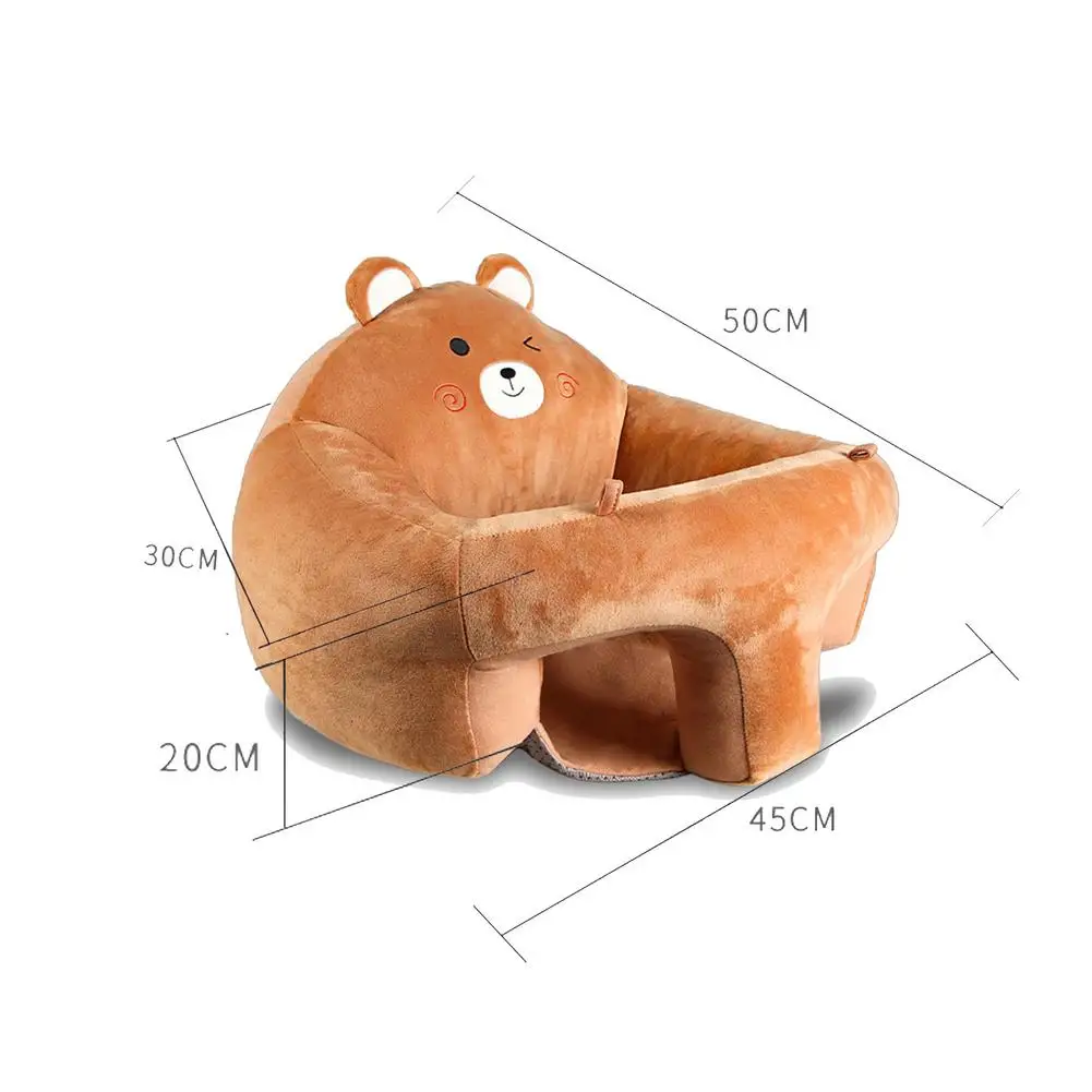 Asientos de sof&aacute; de beb&eacute;, asiento de apoyo infantil, c&oacute;modo sof&aacute; de felpa para aprender a sentarse, silla de alimentaci&oacute;n de beb&eacute; de algod&oacute;n-5