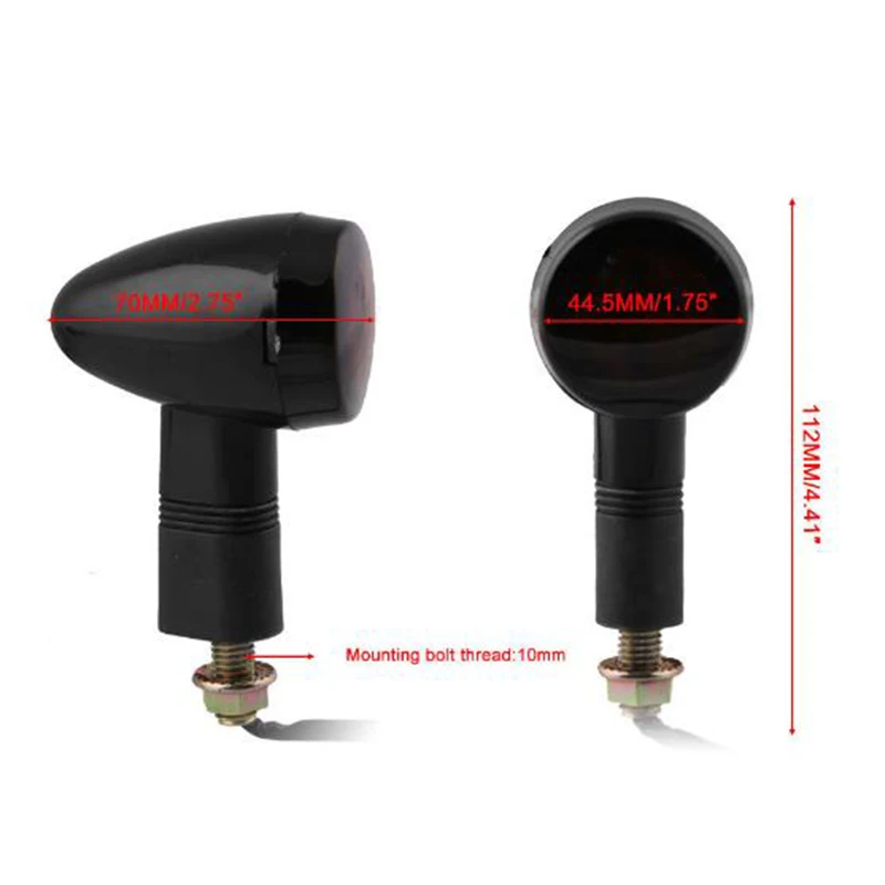 

Motorcycle Black Turn Signal Light For Kawasaki Harley XV GN Prince Edward Car