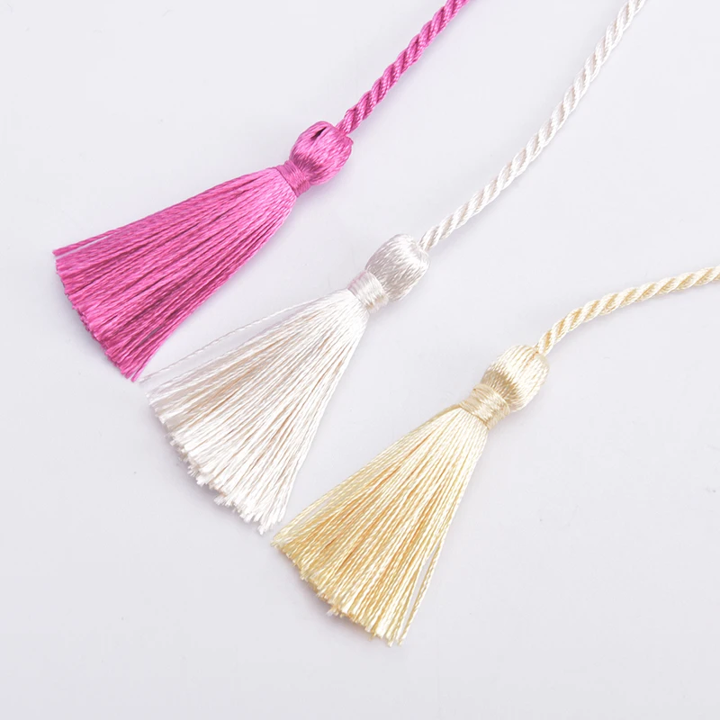 

Home Decor Hanging Rope Silk Tassel Fringe Tassel Trim Garment Decoration Key Tassels for DIY Embellish Curtain Accessories