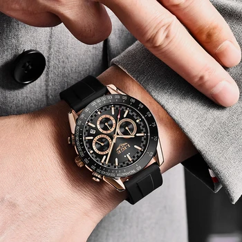 Mens Watches LIGE Top Brand Luxury Silicone strap Watch Men Waterproof Date Clock Sport Quartz Wristwatch Relogio Masculino+Box Other Image