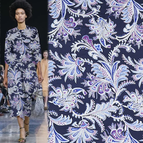 Темно-синий фон из чистого шелка Jianhong креп шелковая ткань 13 мам нужна подкладка, SJHC060