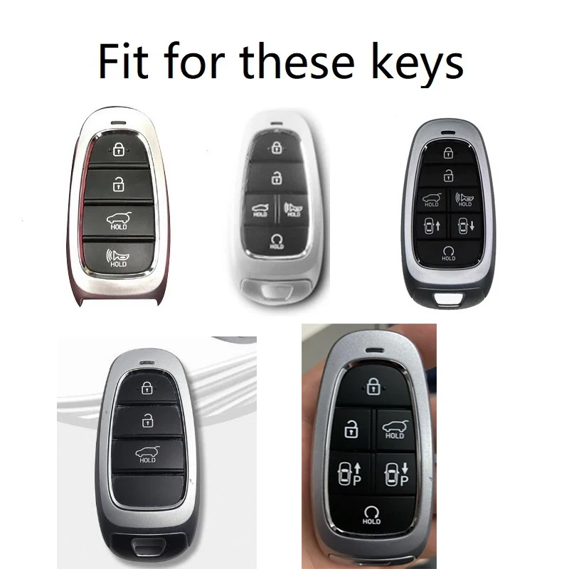 

Carbon Fiber ABS +Silicone Car Key Case Key Cover for Hyundai Sonata Tucson Solaris i30 Grand Stare 2019 2020 MPV Remote keyless