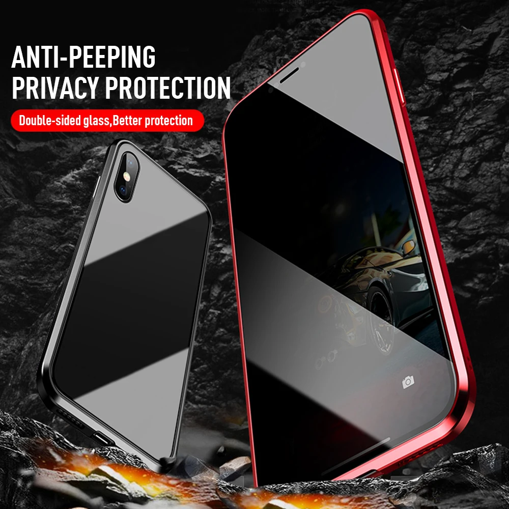Металлический магнитный чехол с защитой от просматривания для Huawei Honor 9X 20 Pro P30 pro