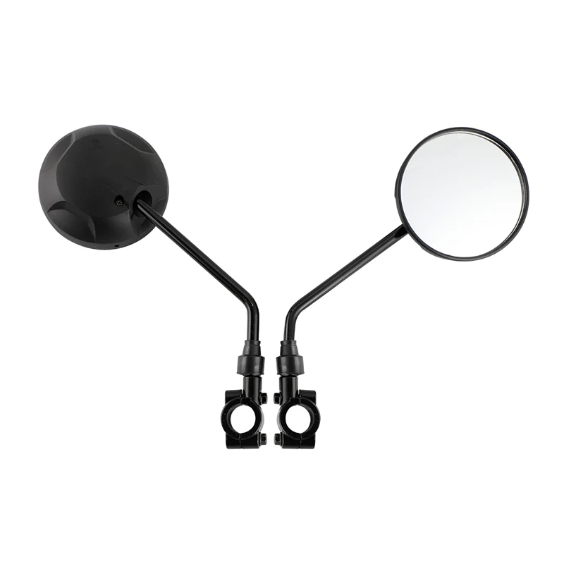 Боковые зеркала для мотоцикла 22 мм черные боковые с креплением на руль 7/8 дюйма
