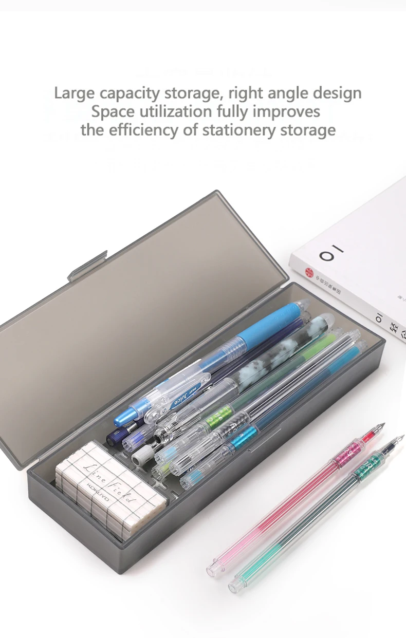Simple clear Japanese KOKUYO High quality transparent Pencil Case PP material School Supplies Stationery Kawaii