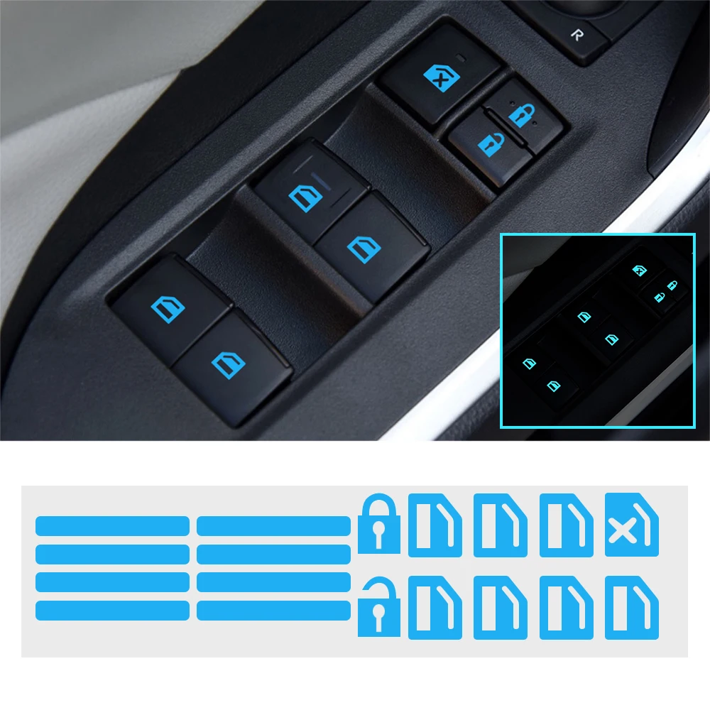 Наклейка на дверь и окно автомобиля светящаяся кнопка наклейка для hyundai accent solaris