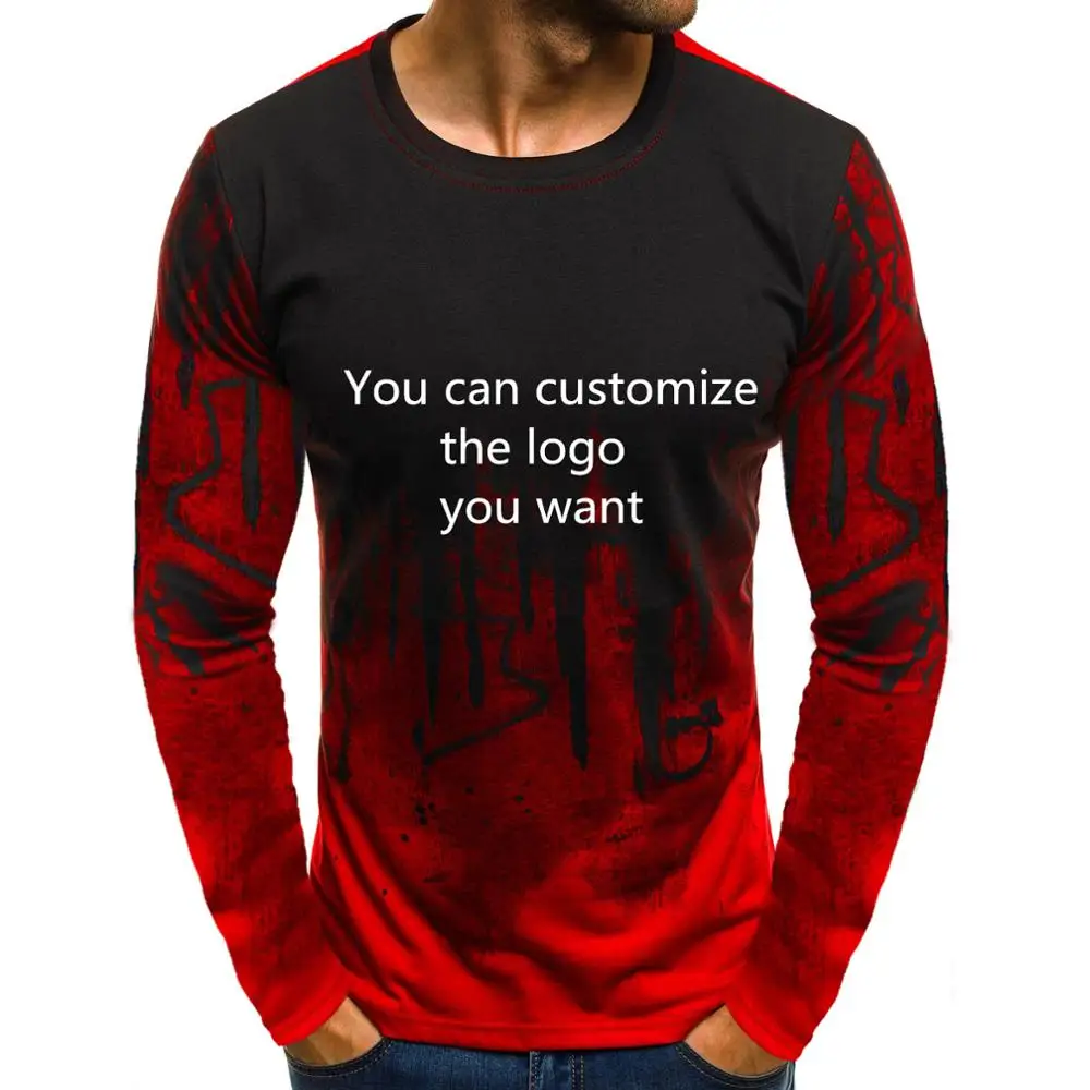 

Unisex New Men's pullover Car Logo printing Gradient O-Neck pullover Sweatshirts casual Men's tops