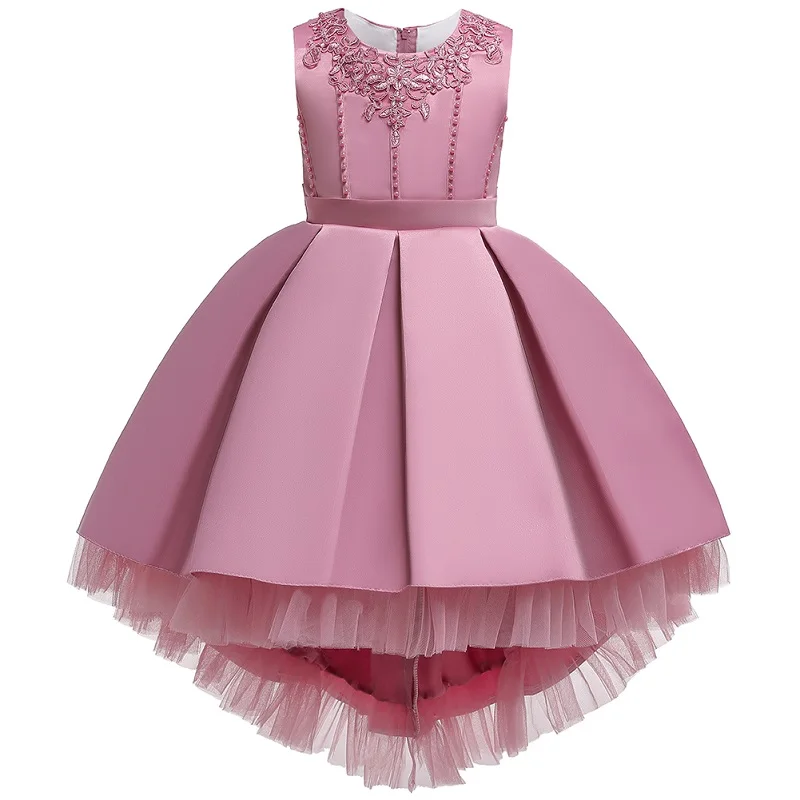 

Flower Girls Embroidery Dress Baby Girls Dress Tutu Party Elegant Wear Girls Princess Dress Tailing Kids Party Dresses For Girls