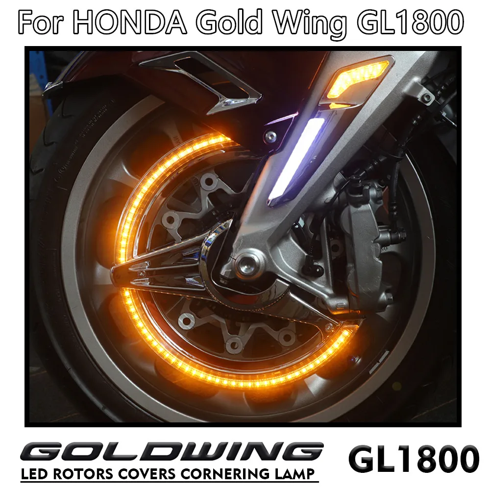 

Motorcycle Accessories Turn Light Function Brake Disc LED Rotors Covers Cornering Lamp For HONDA Gold Wing GL1800 F6B 2018-2020
