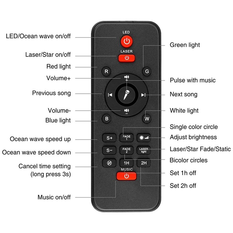

Led Star Projector Night Light Projector with Remote Control Bluetooth Speaker Star Projector for Ceiling