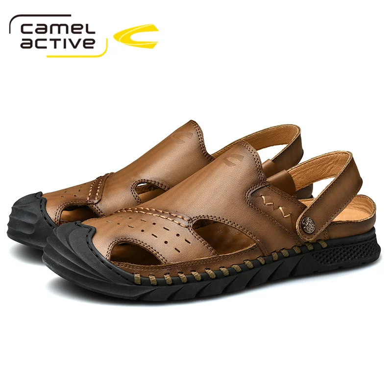 Мужские кожаные сандалии Camel Active мягкие дышащие легсветильник пляжные