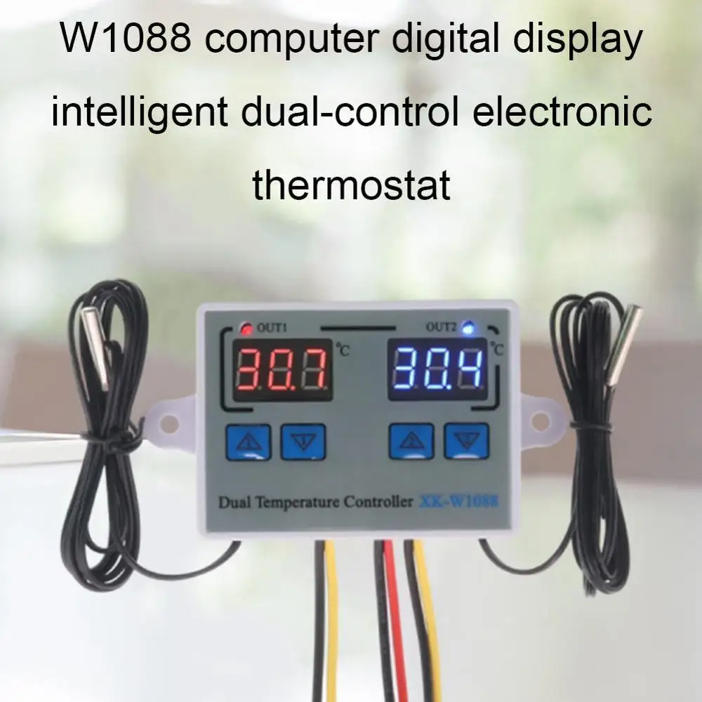 XK-W1088 двойной цифровой регулятор температуры инкубатор термостат 12 В выходное