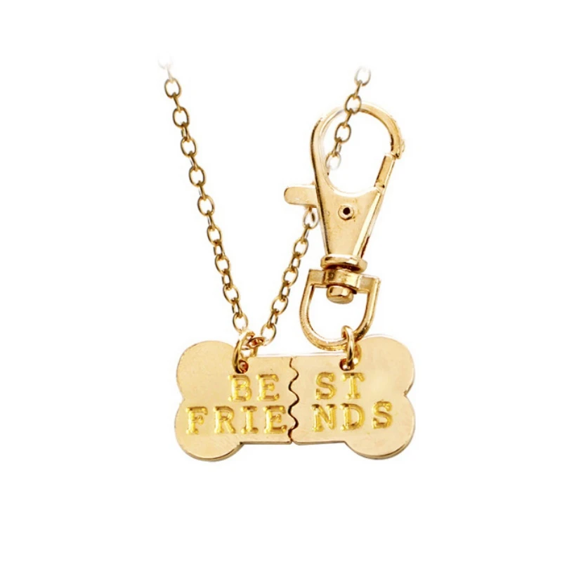 2 шт./набор домашнее животное ожерелье брелок подвеска для лучших друзей собачья