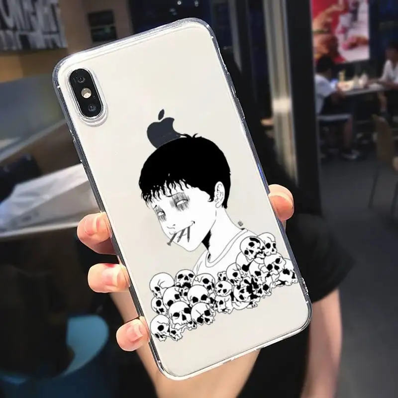 

Junji Ito Collection Tees anime Phone Case Transparent soft For iphone 5 5s 5c se 6 6s 7 8 11 12 plus mini x xs xr pro max
