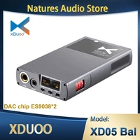 xduoo xd05 bal hifi double decoding es9038q2m portable decoding headphone amplifier xd 05 bal balanced dac dsd512 xd05bal