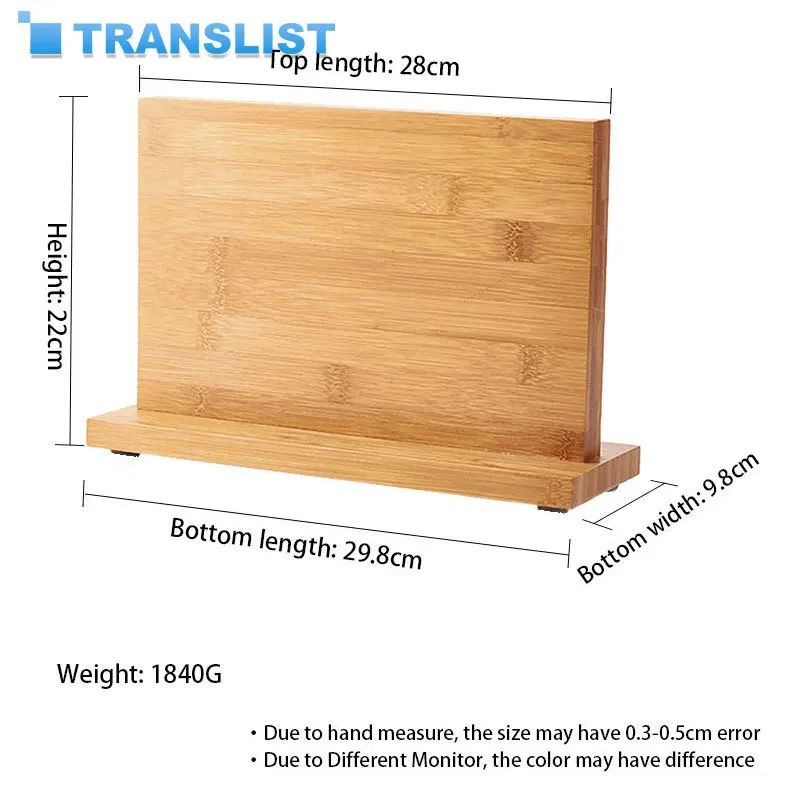 

Acacia Wood Magnetic Knife Holder With Powerful Magnet Large Durable Acacia Wood Knife Block Kitchen Tool