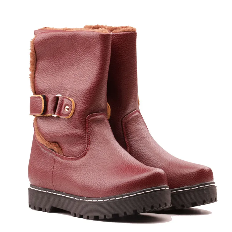 

ASUMER plus size 34-48 winter snow boots round toe comfortable ladies ankle boots med heels keep warm women boots 2020