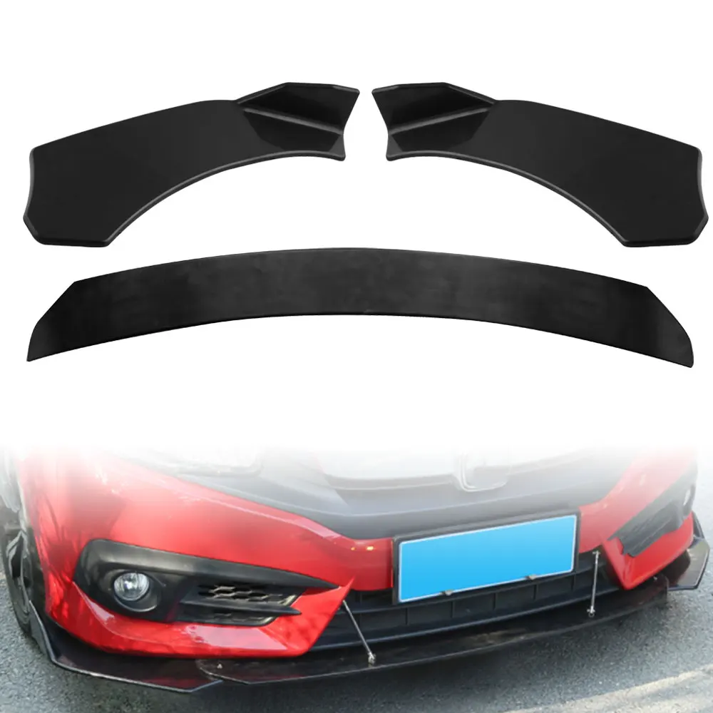 Передний бампер губ подбородок тела комплект спойлер сплиттер диффузор 3 шт