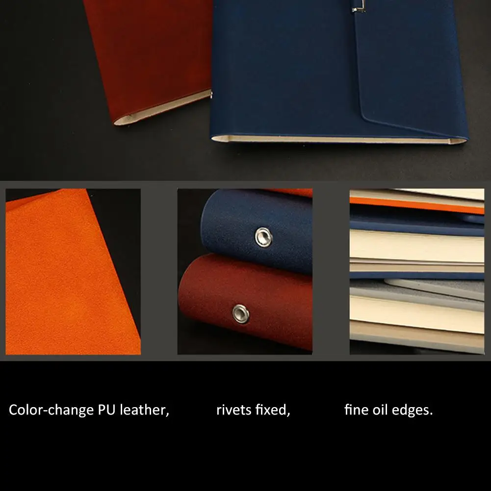 

Creative Tri Fold Loose-leaf Notepad Business Notebook Faux Leather A5 Writing Notebook With Card Pocket Pen Cover