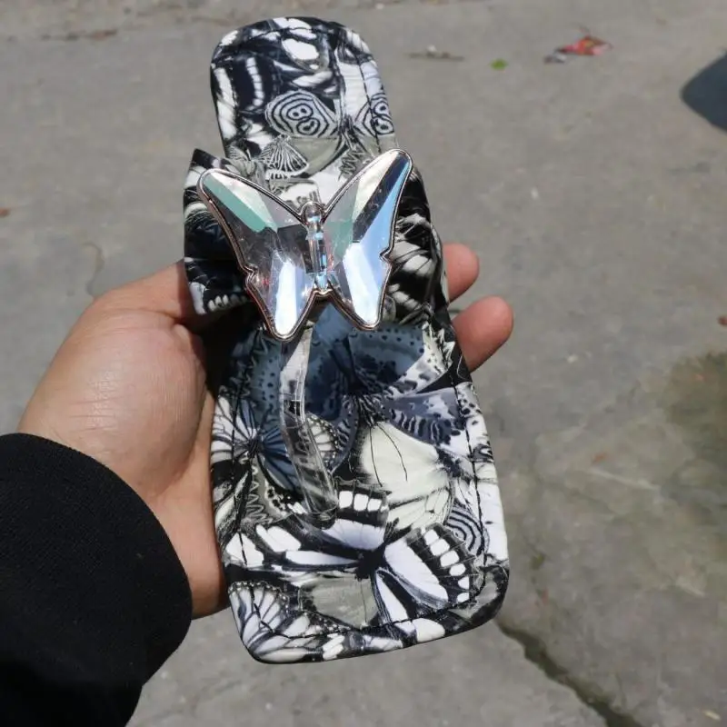 2021 Summer New Fashion Women's Flip Flops Stitching Color Matching Bows Women Clip Toe Slippers Ladies Beach Flat Slippers