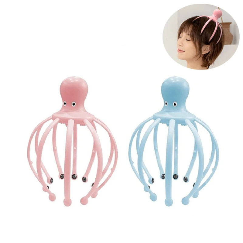

1pc Head Massage Electric Vibrating Chargeable Octopus Shape 10-claw Massager Health Care Massage and Relaxation
